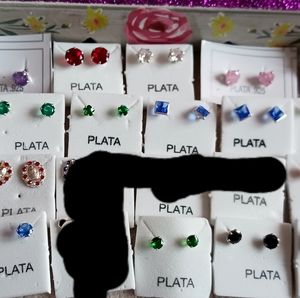 Aritos broqueles para niña y mamá. Plata mexicana